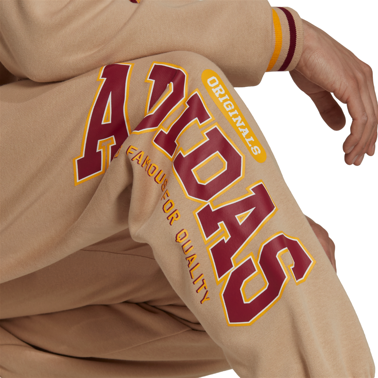 adidas Originals Varsity Sweat Pants - Beige - ViaductClothing - -