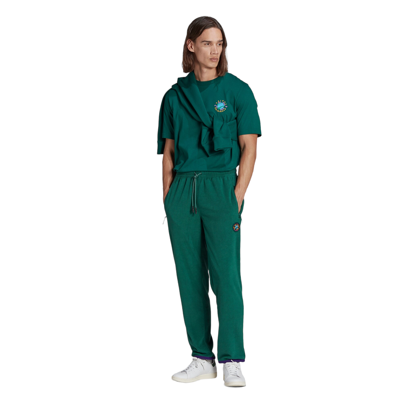 adidas Originals Wander Hour Fleece Pants - Green - ViaductClothing - -