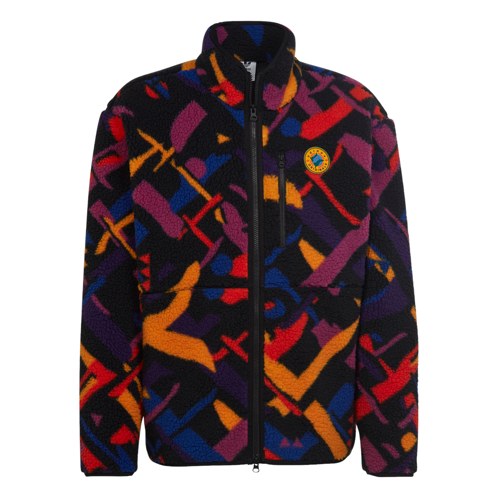 adidas Originals Wander Hour Full-Zip Printed Fleece Jacket - Multi - ViaductClothing - -