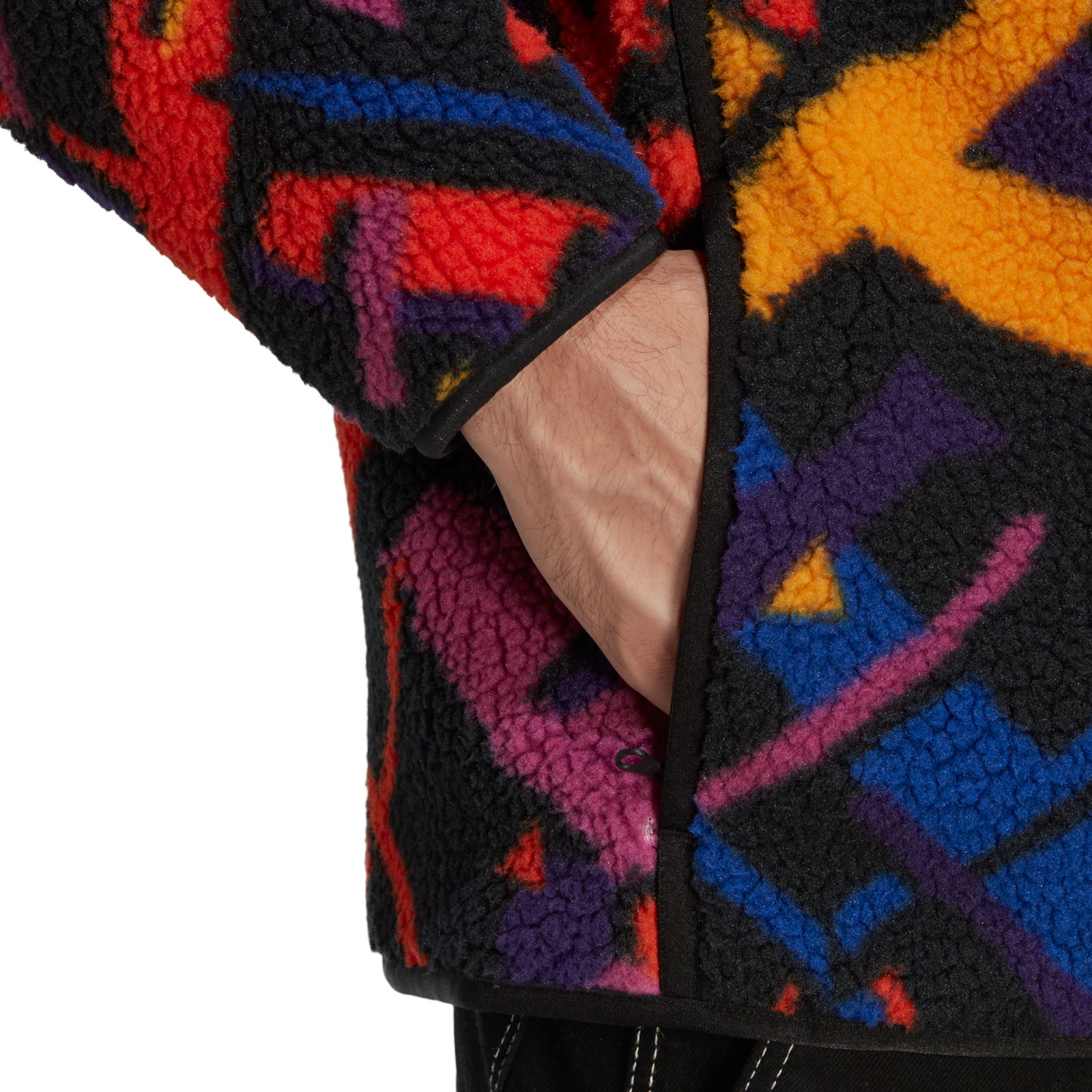 adidas Originals Wander Hour Full-Zip Printed Fleece Jacket - Multi - ViaductClothing - -