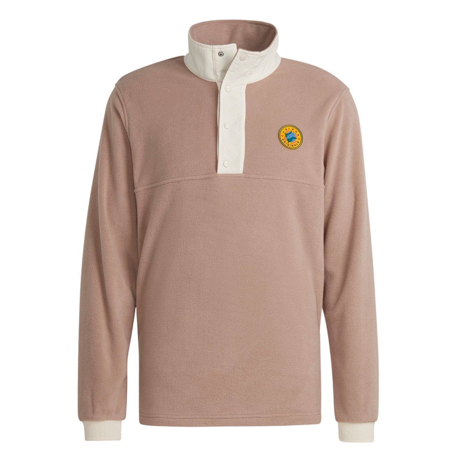 adidas Originals Wander Hour Quarter-Snap Polar Fleece - Brown - ViaductClothing - -