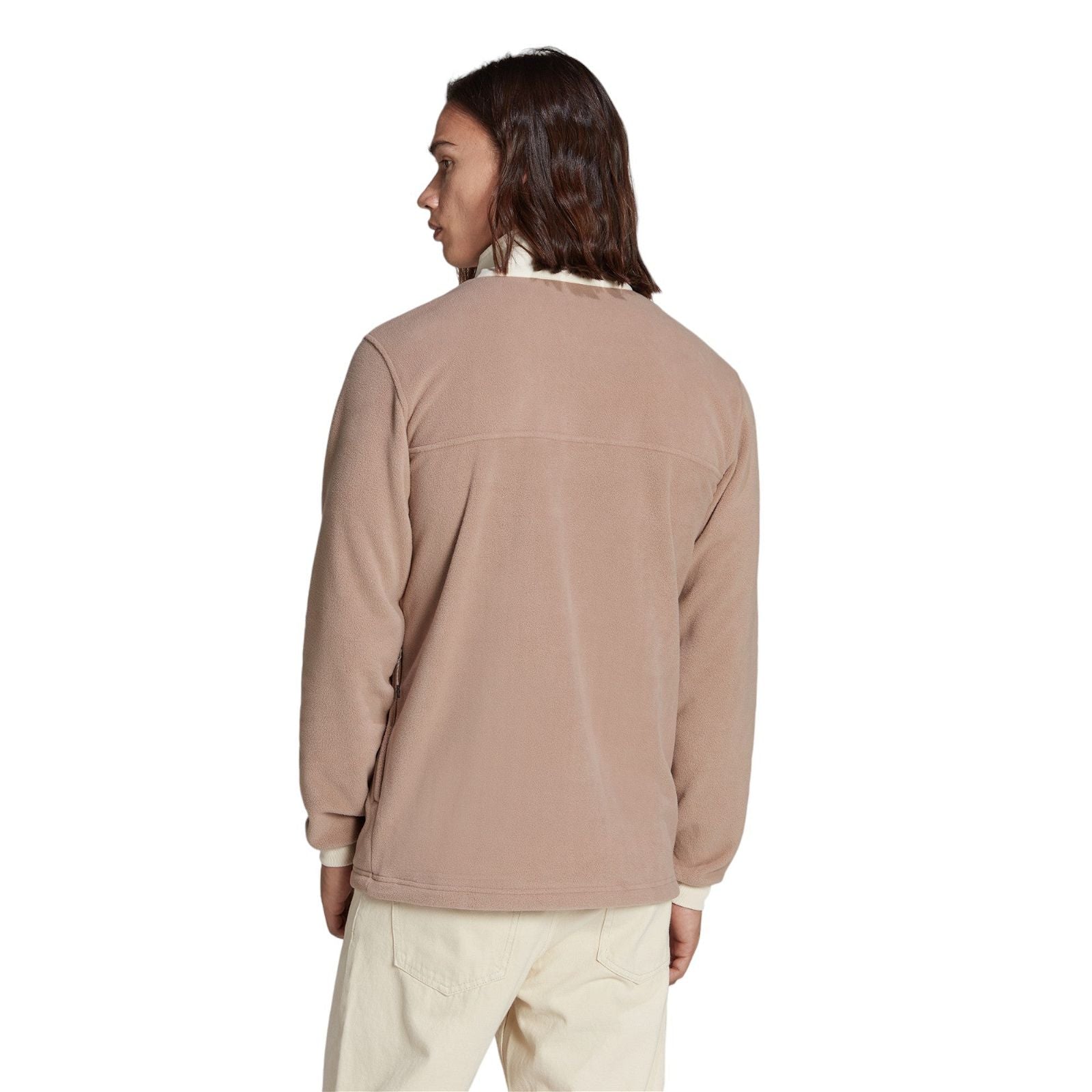 adidas Originals Wander Hour Quarter-Snap Polar Fleece - Brown - ViaductClothing - -