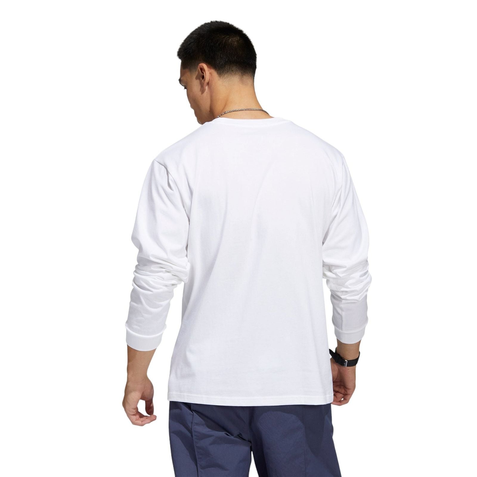 adidas Originals Washed Out 4.0 Logo Long Sleeve T-Shirt - White - ViaductClothing - -