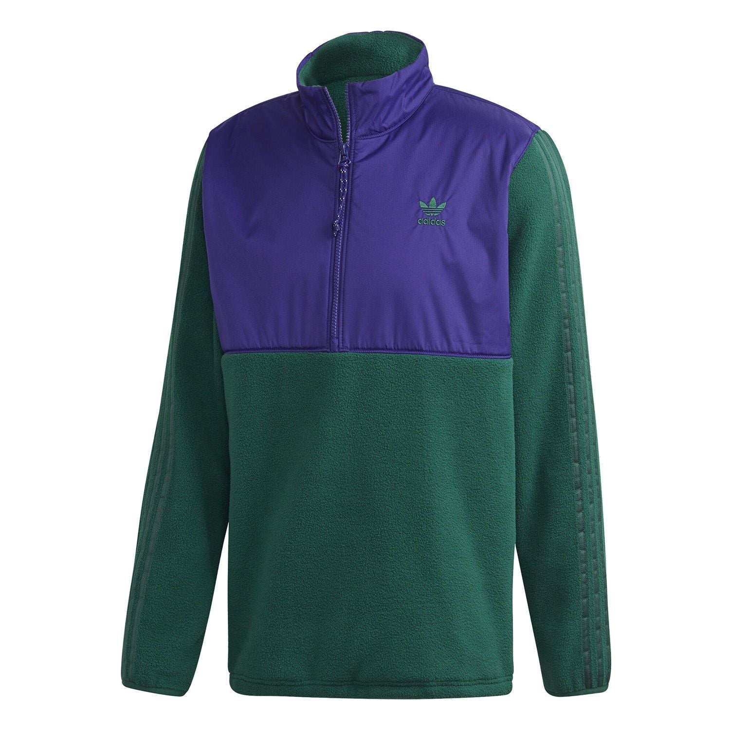 adidas Originals Winterised Half Zip Jacket - Collegiate Green & Purple - ViaductClothing - -