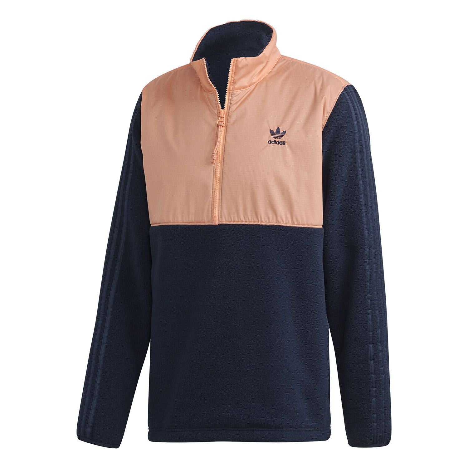 adidas Originals Winterised Half Zip Jacket - Collegiate Navy & Chalk Coral - ViaductClothing - -