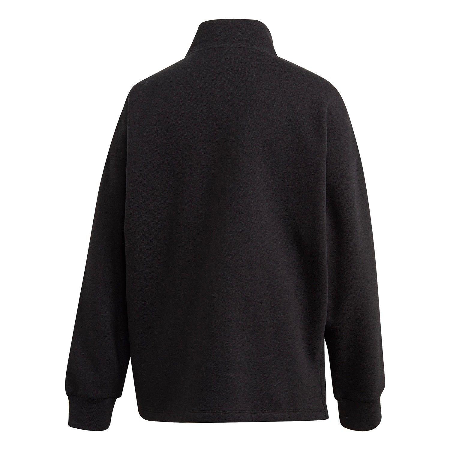 adidas Originals Women's 24K Quarter-Zip Sweatshirt - Black & Gold - ViaductClothing - -