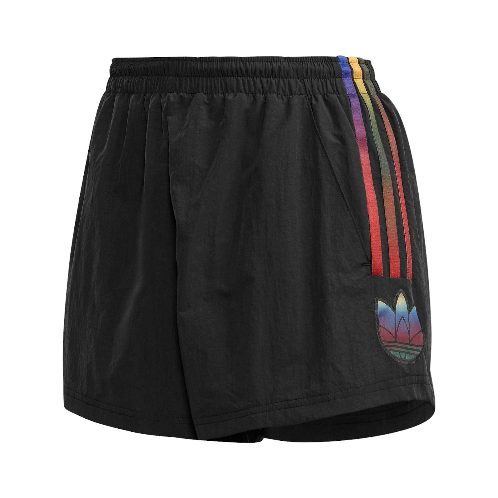 adidas Originals Women's Adicolor 3D Trefoil Shorts - Black - ViaductClothing - -