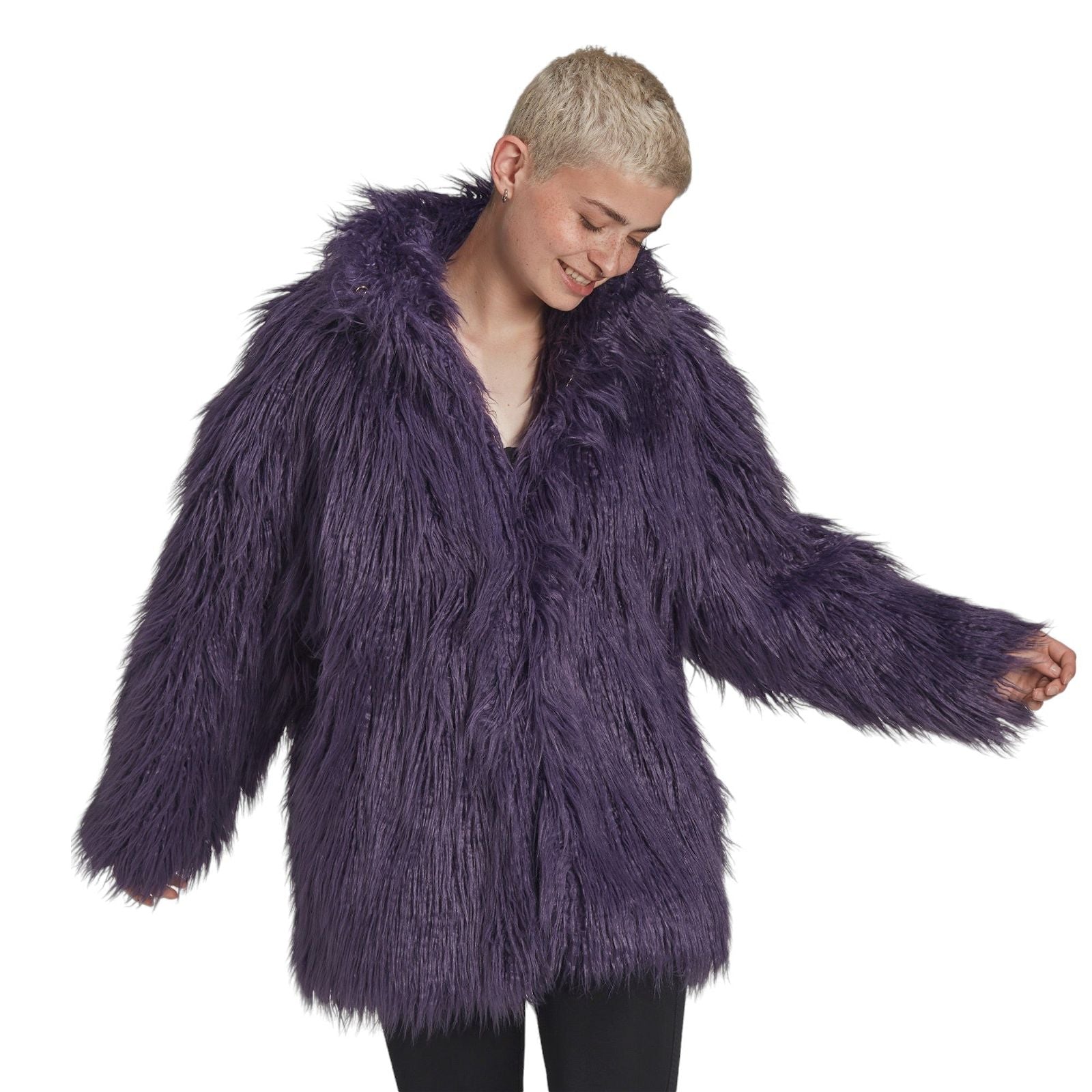 adidas Originals Women's Furry Jacket Purple HG6679