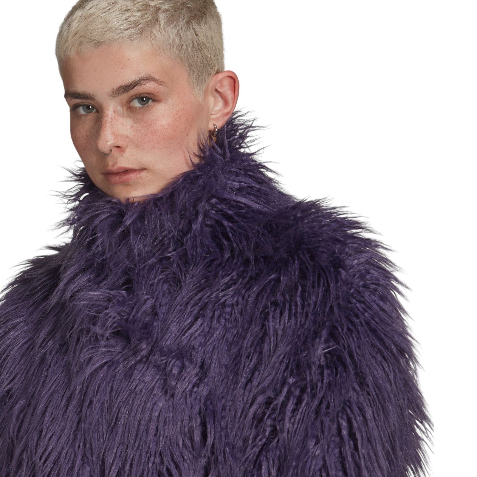adidas Originals Women's Furry Jacket - Purple - ViaductClothing - -