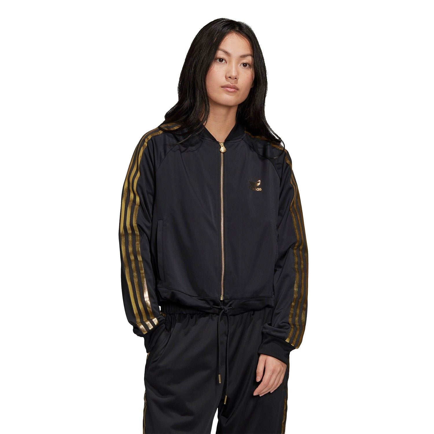 adidas Originals Women's SST 2.0 Track Jacket - Black & Gold - ViaductClothing - -