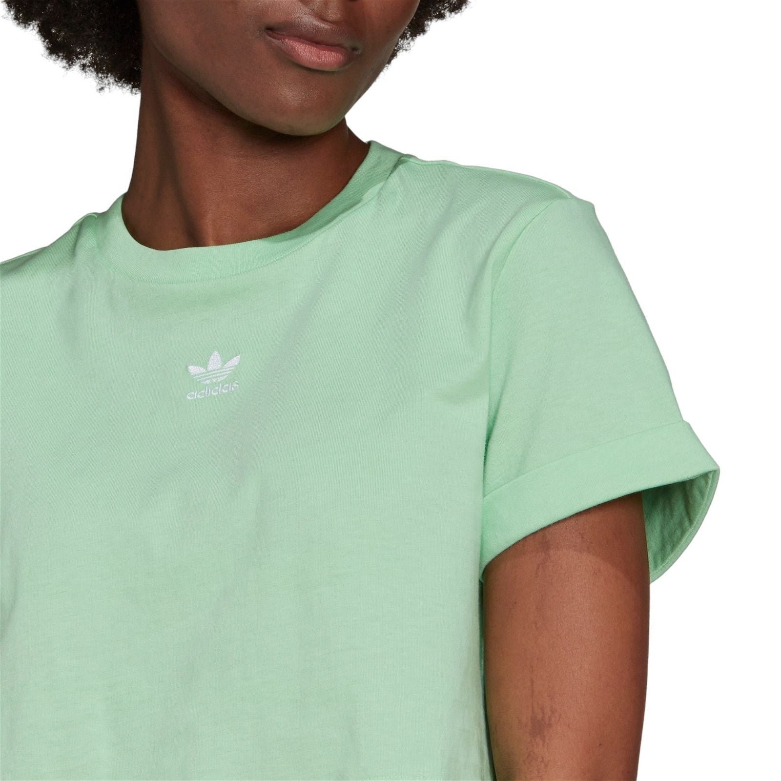 adidas Originals Womens Adicolor Essentials Cropped Tee - Glory Mint - ViaductClothing -  -