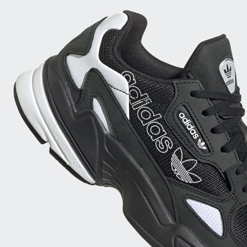 adidas Originals Womens Falcon K-Pop Shoes - Core Black - ViaductClothing - -