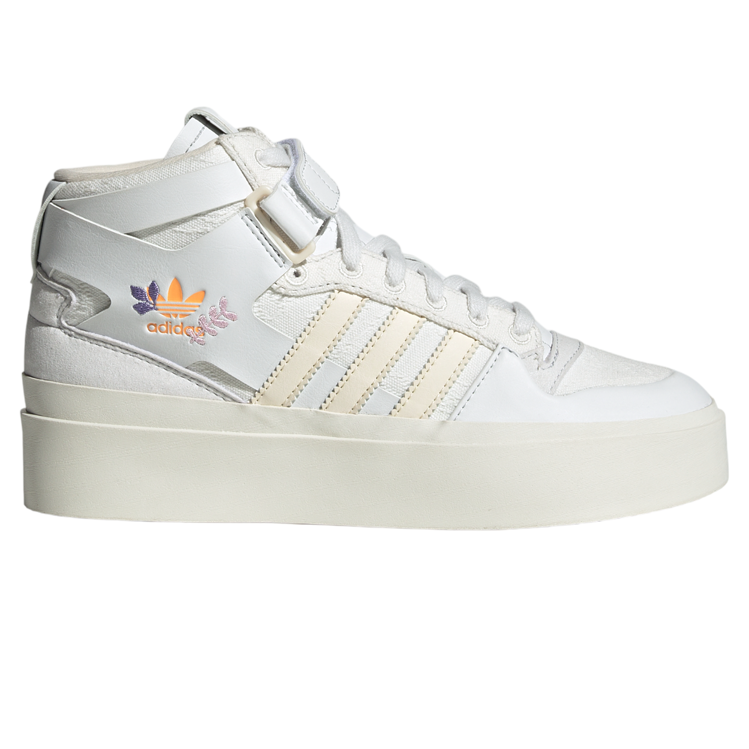 adidas Originals Womens Forum Bonega Mid Chunky Platform Shoes - Cream Crystal - ViaductClothing -  -