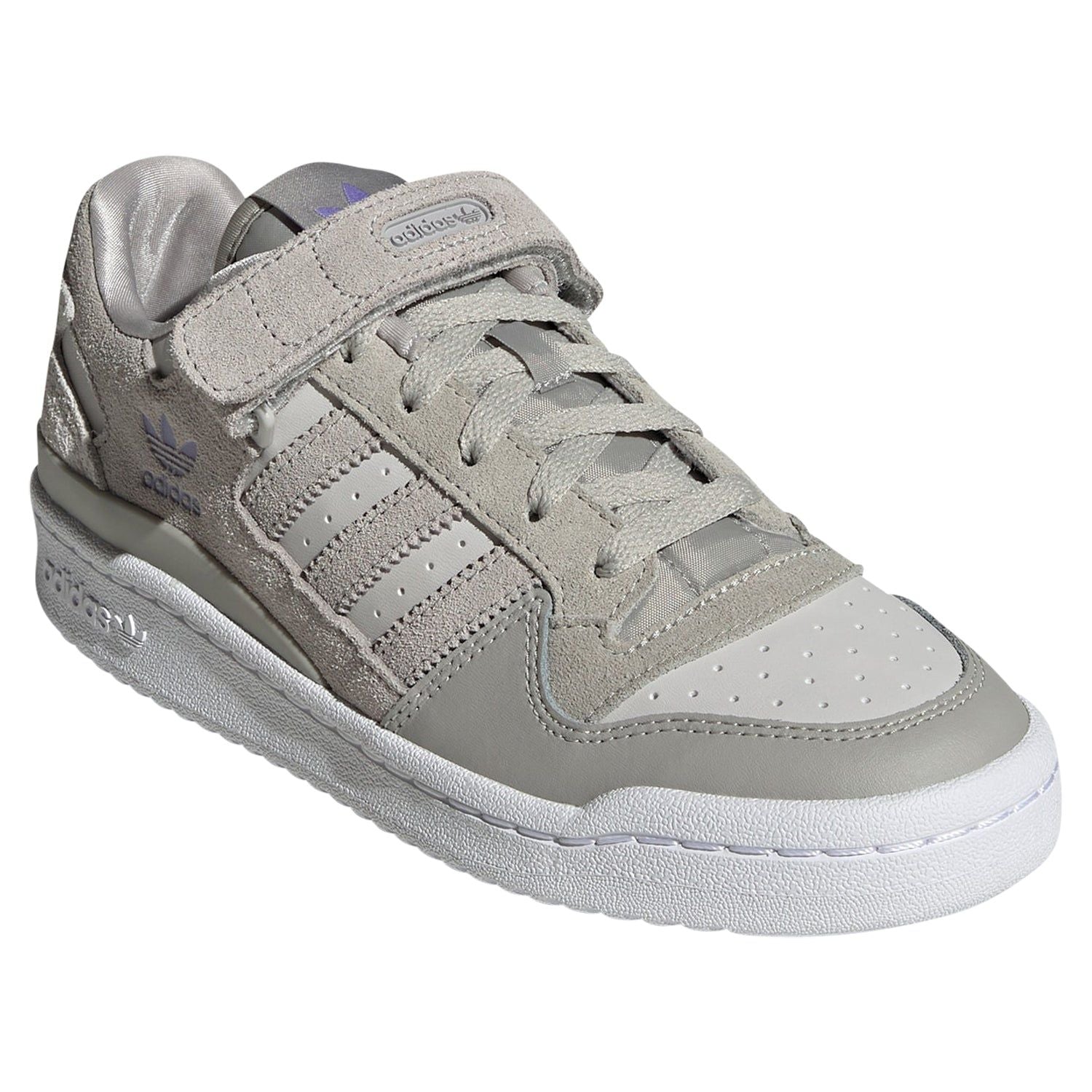 adidas Originals Womens Forum Low Shoes - Grey Purple - ViaductClothing - -