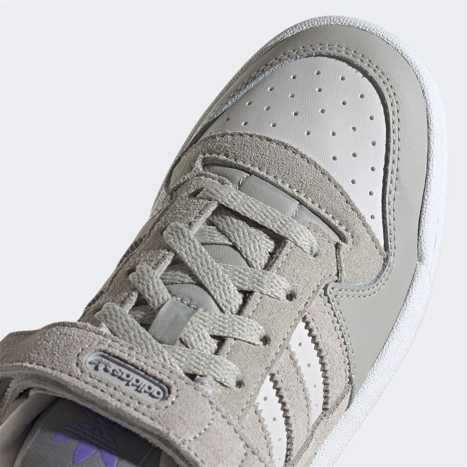 adidas Originals Womens Forum Low Shoes - Grey Purple - ViaductClothing - -