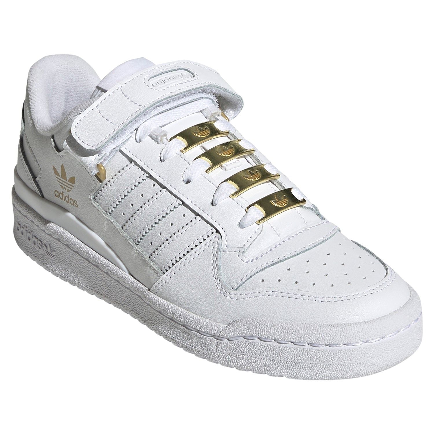 adidas Originals Womens Forum Low Shoes - White Gold Metallic - ViaductClothing - -