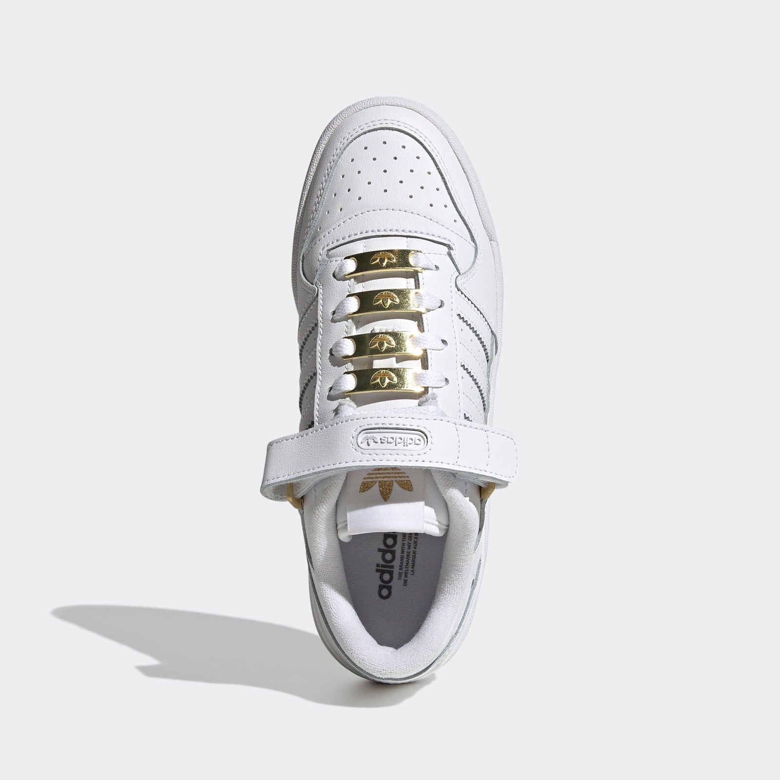 adidas Originals Womens Forum Low Shoes - White Gold Metallic - ViaductClothing - -