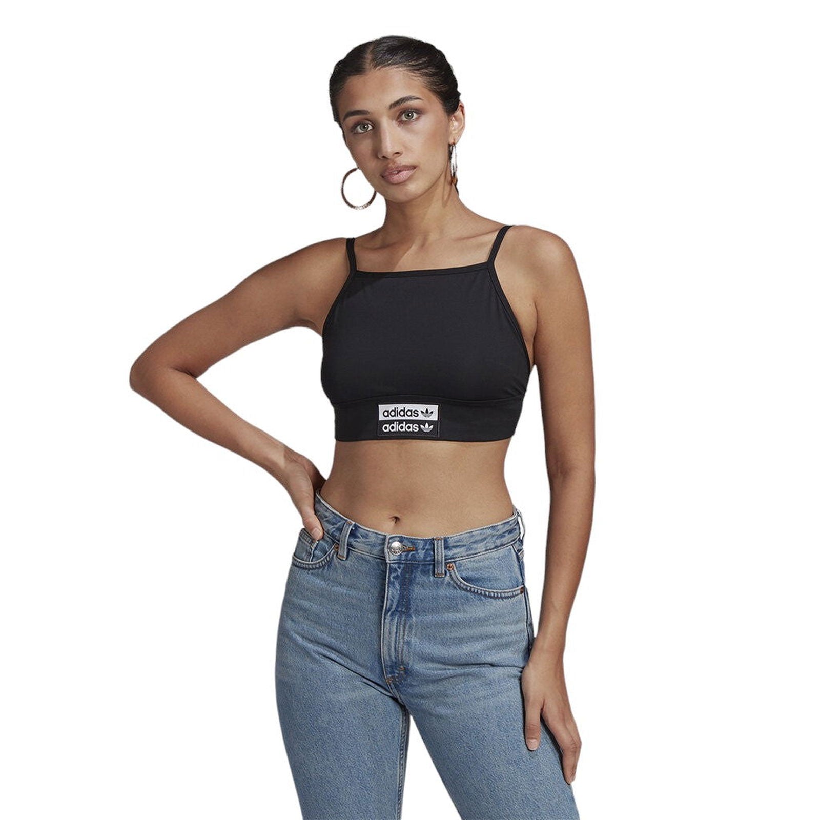 adidas Originals Womens R.Y.V. Bra Top - Black - ViaductClothing - -