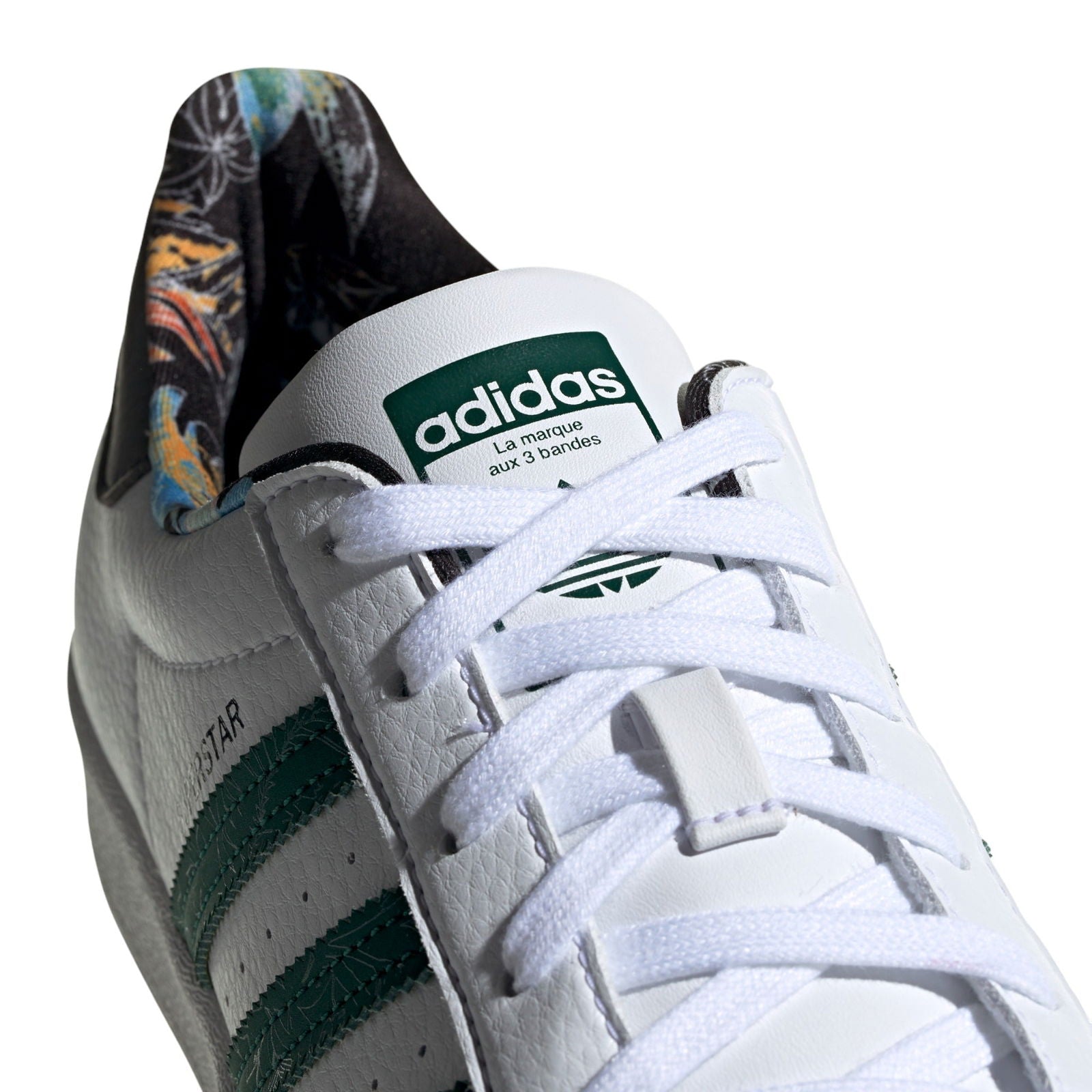 adidas Originals Womens Superstar Shoes - Cloud White Green - ViaductClothing - -
