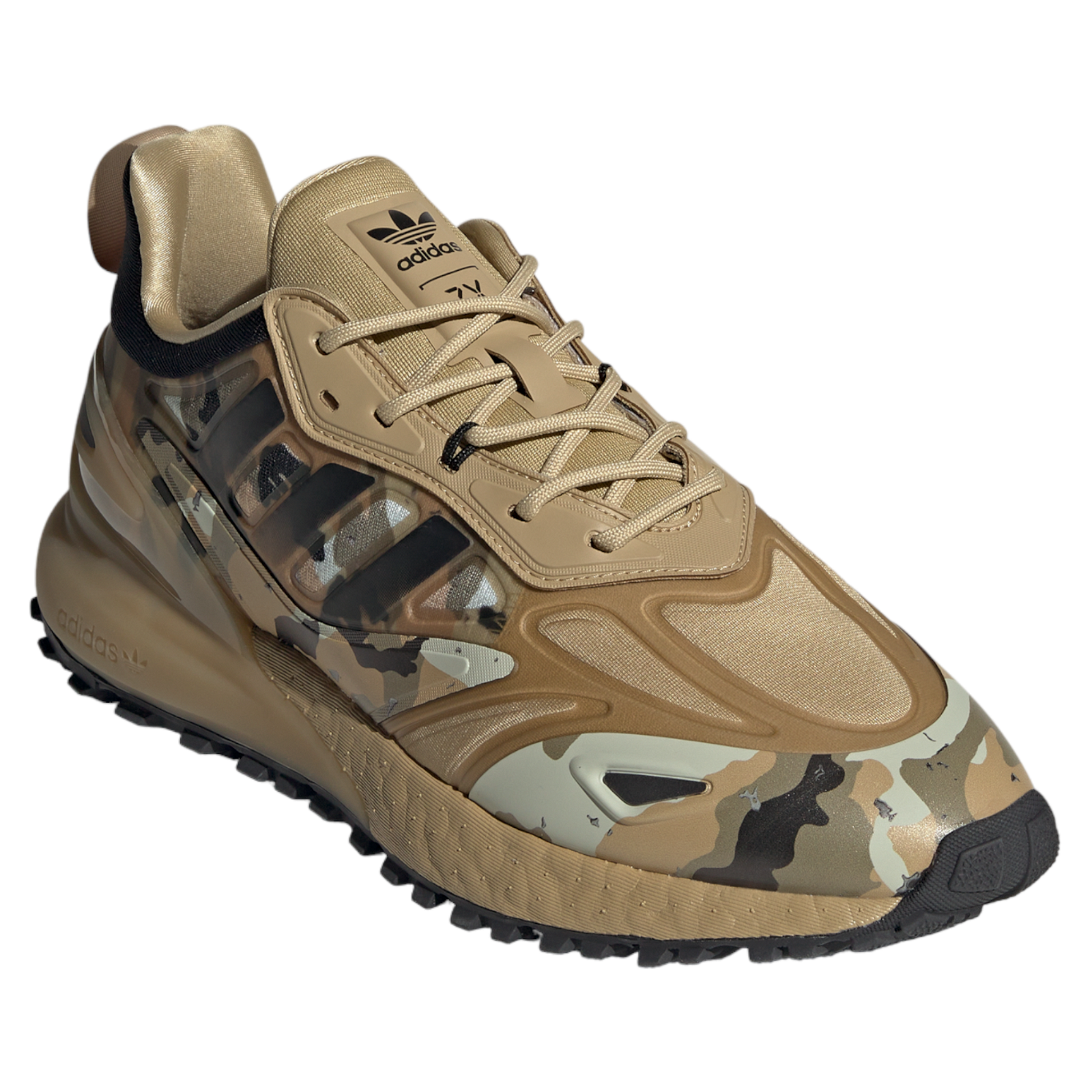 adidas Originals ZX 2K Boost 2.0 Trail Trainers - Camo Green - ViaductClothing - -