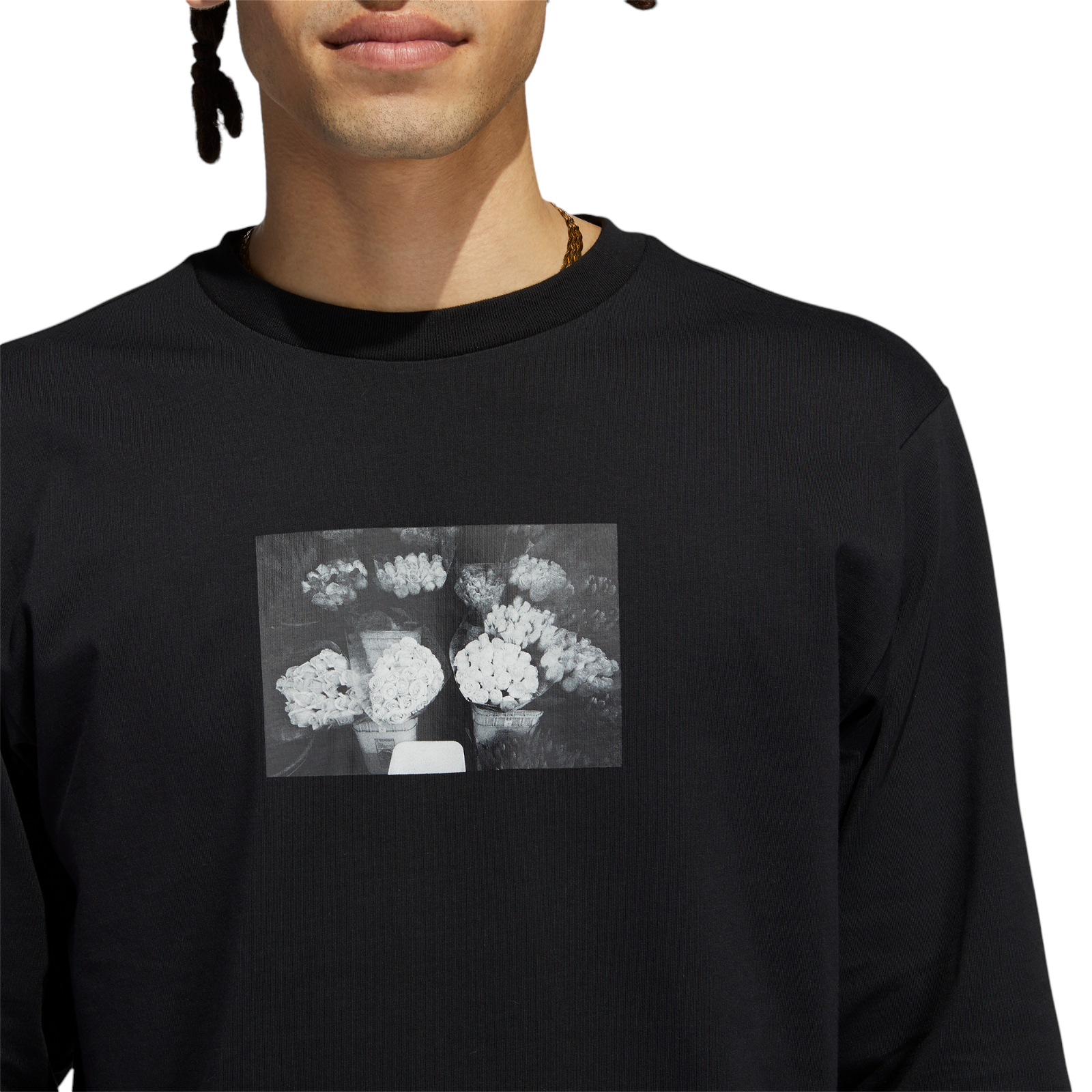 adidas Originals Zander Photo Long Sleeve T-Shirt - Black - ViaductClothing - -
