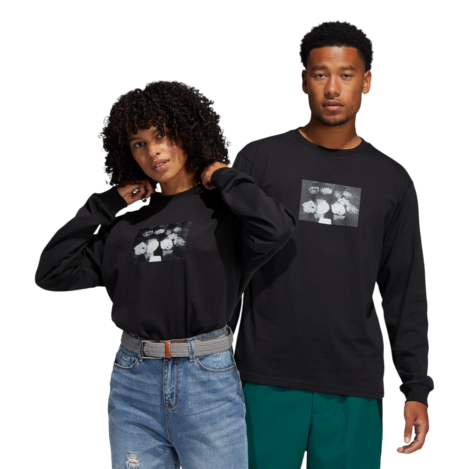 adidas Originals Zander Photo Long Sleeve T-Shirt - Black - ViaductClothing - -