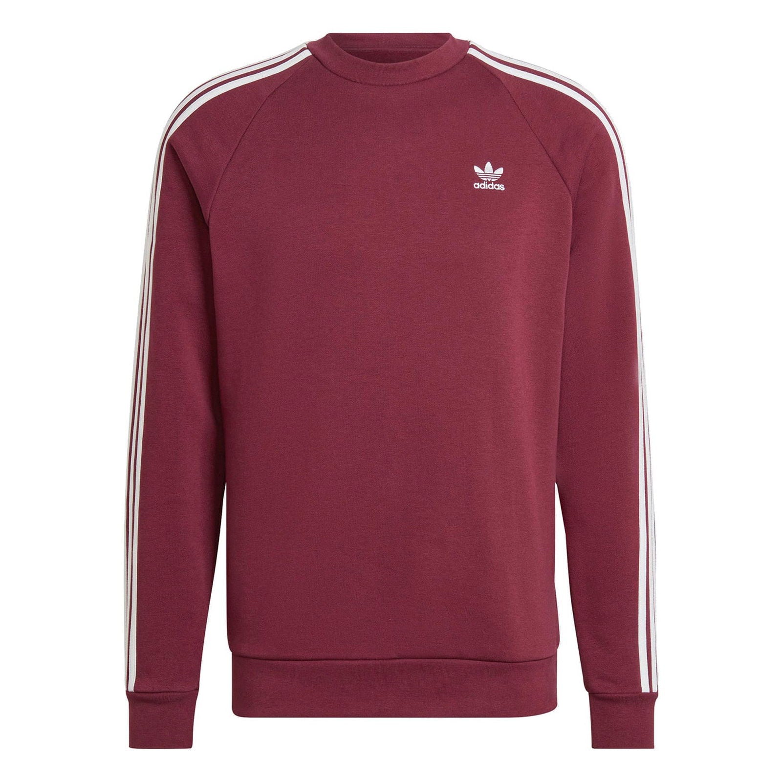 adidas Originals adicolor 3-Stripes Crew Sweatshirt - Victory Crimson - ViaductClothing - -