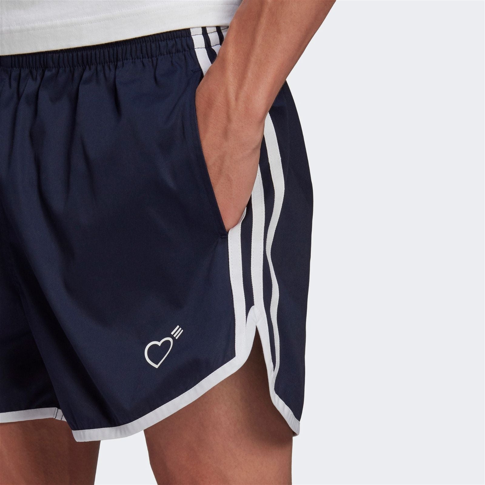 adidas Originals x Human Made Run Shorts - Navy - ViaductClothing - -