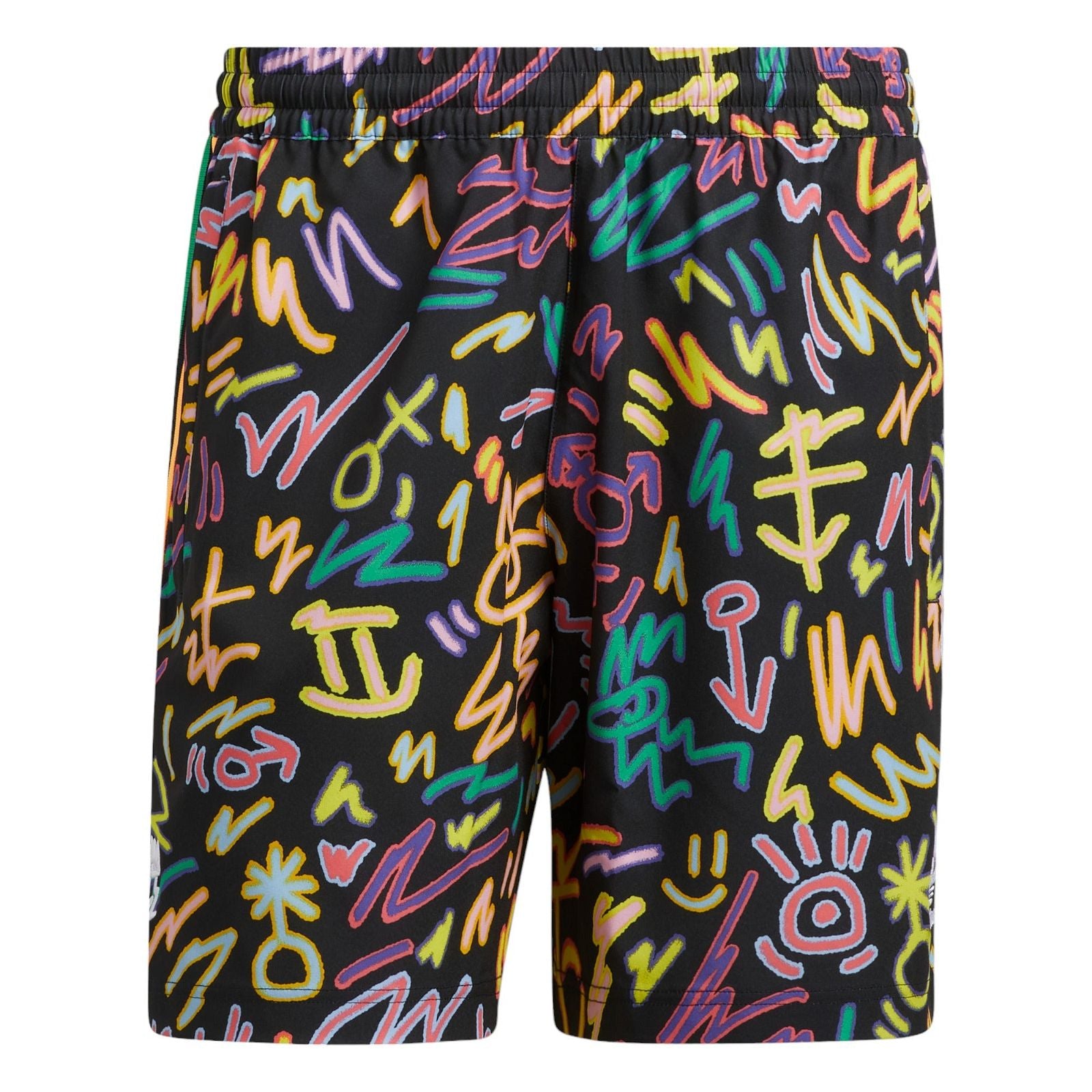adidas Originals x Kris Andrews Love Unites Doodle Print Woven Shorts - Multi - ViaductClothing - -