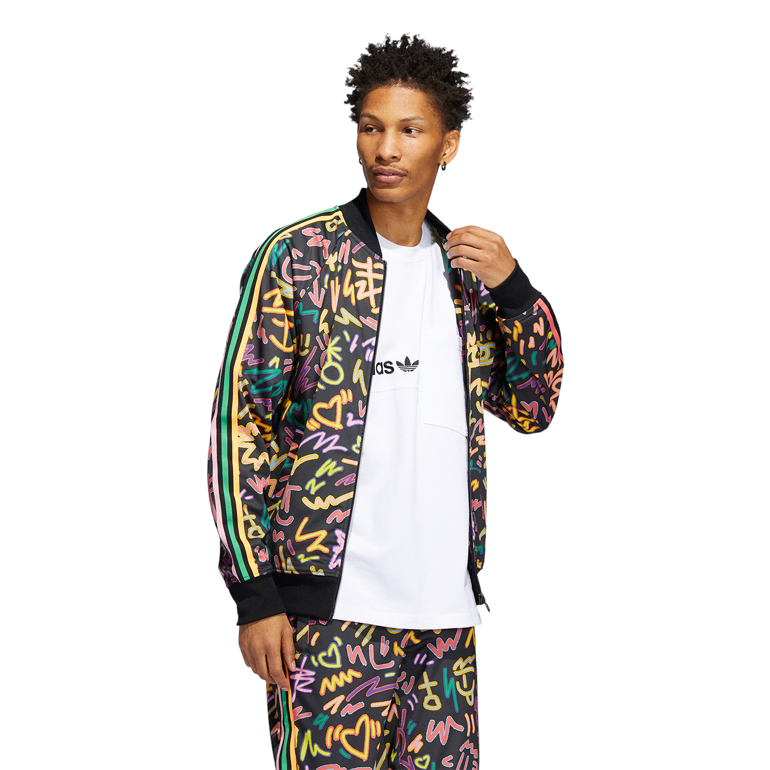 adidas Originals x Kris Andrews Love Unites Print Superstar Jacket - Multi - ViaductClothing - -