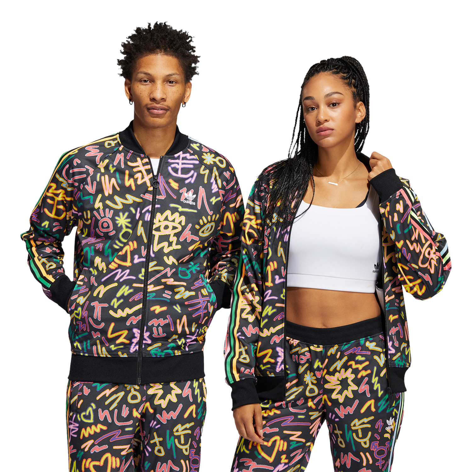 adidas Originals x Kris Andrews Love Unites Print Superstar Jacket - Multi - ViaductClothing - -