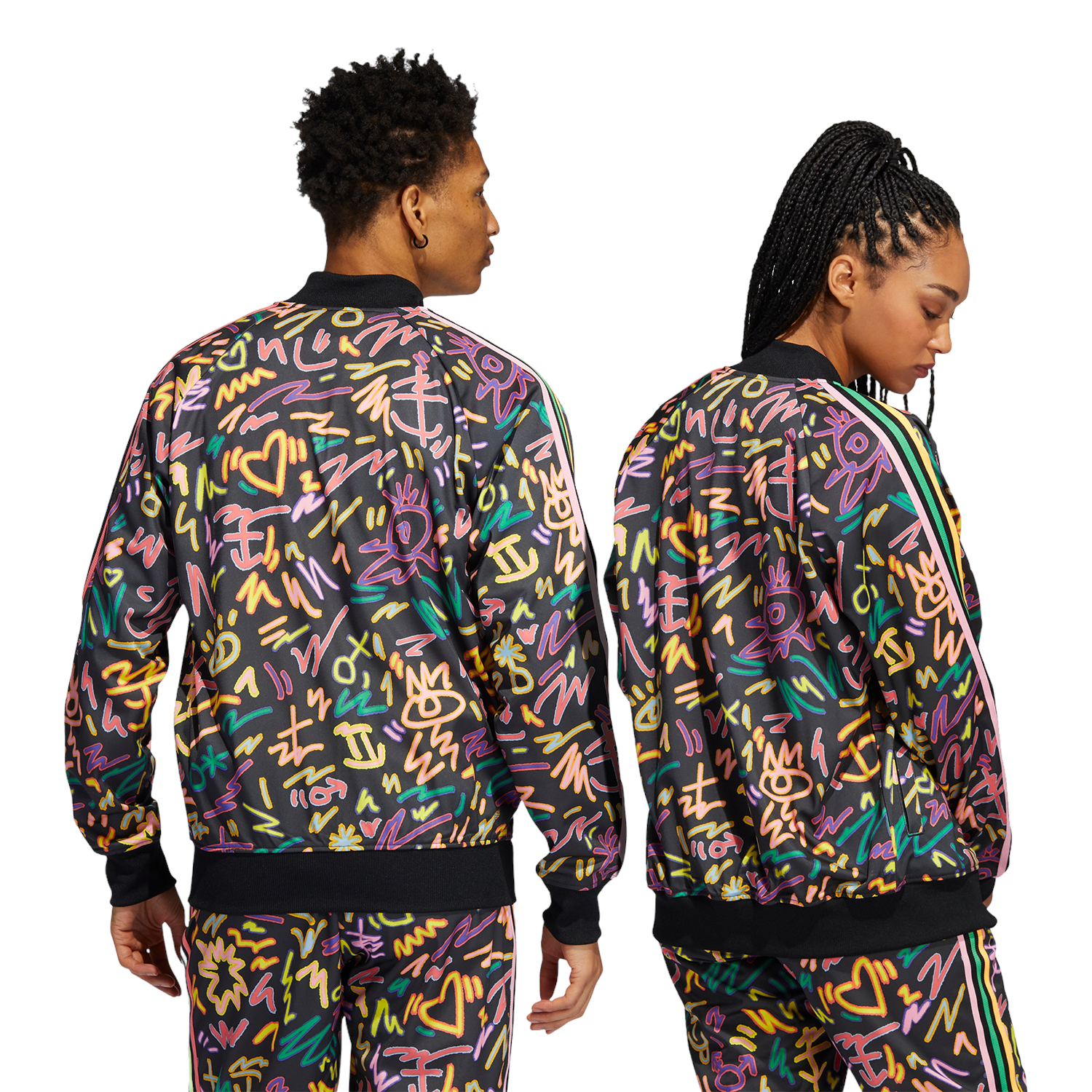 adidas Originals x Kris Andrews Love Unites Print Superstar Jacket - Multi - ViaductClothing - -