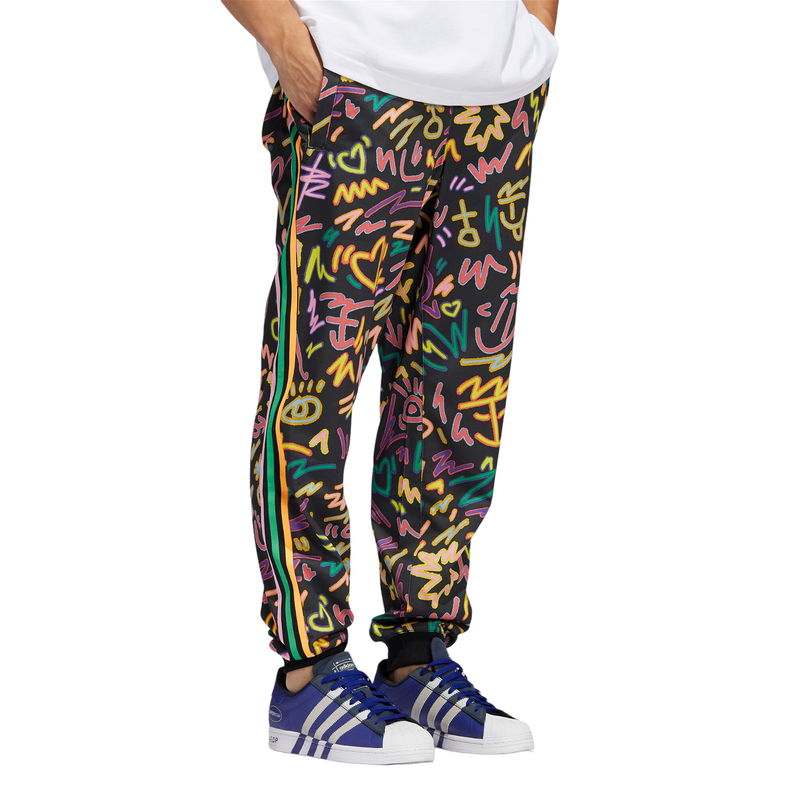 adidas Originals x Kris Andrews Love Unites Print Track Pants - Multi - ViaductClothing - -
