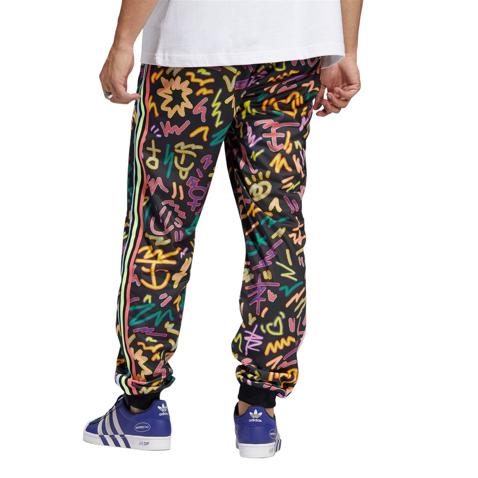 adidas Originals x Kris Andrews Love Unites Print Track Pants - Multi - ViaductClothing - -