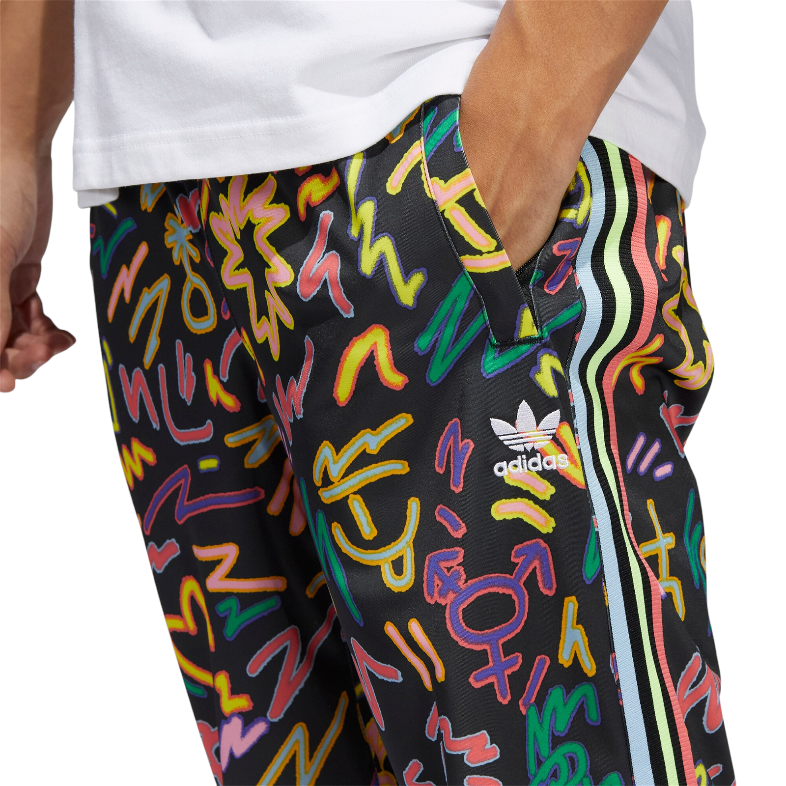 adidas Originals x Kris Andrews Love Unites Print Track Pants - Multi - ViaductClothing - -