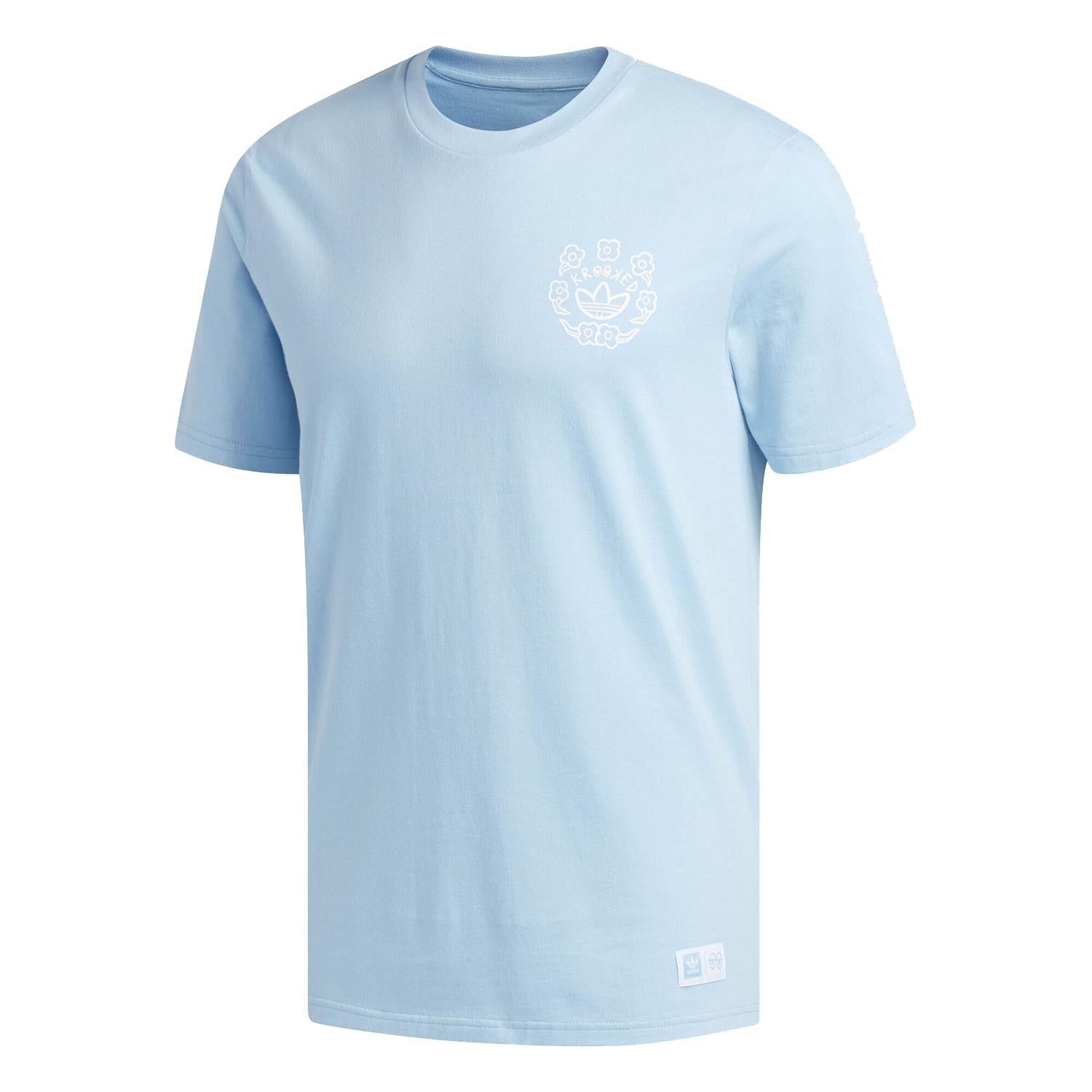adidas Originals x Krooked T Shirt - Blue - ViaductClothing - -
