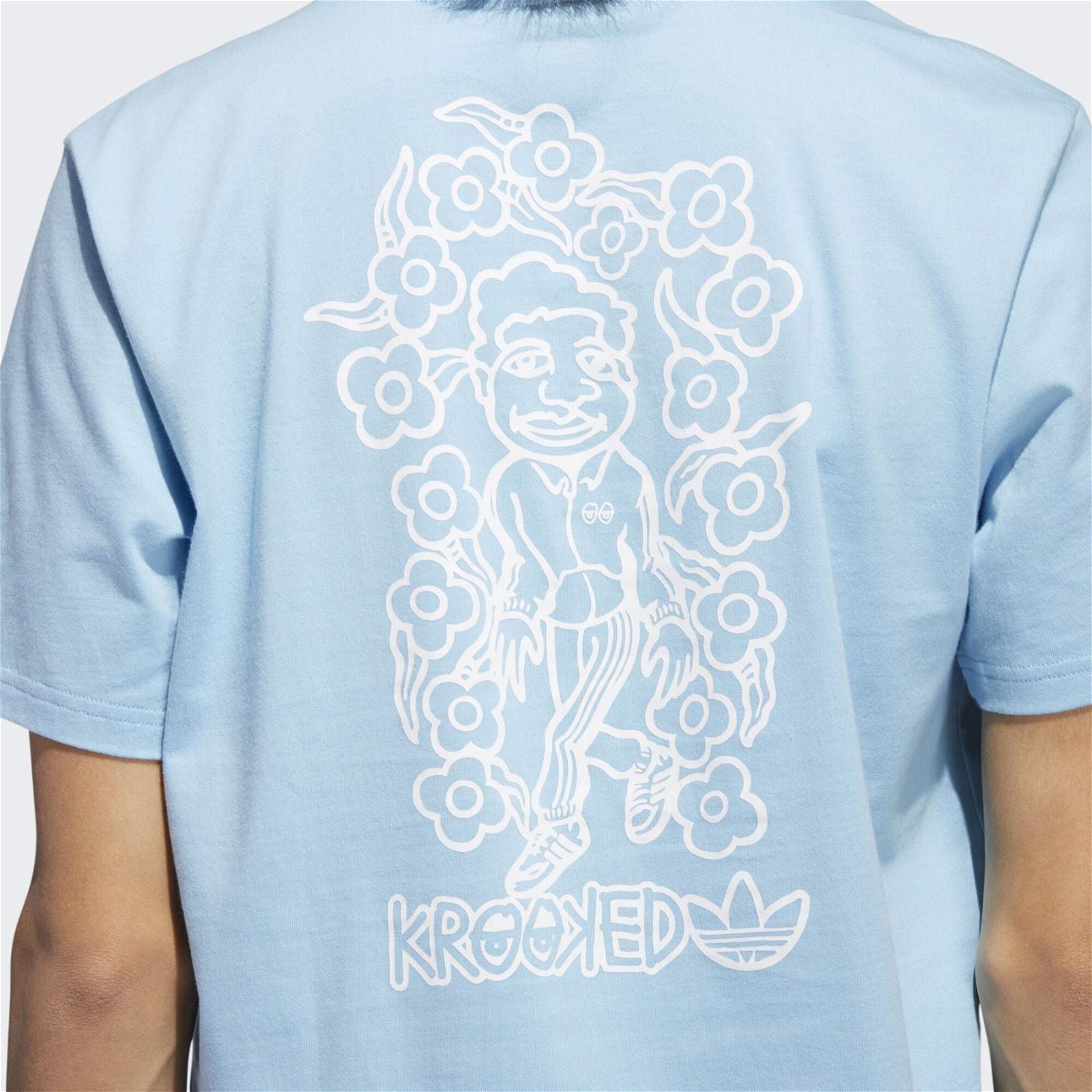 adidas Originals x Krooked T Shirt - Blue - ViaductClothing - -