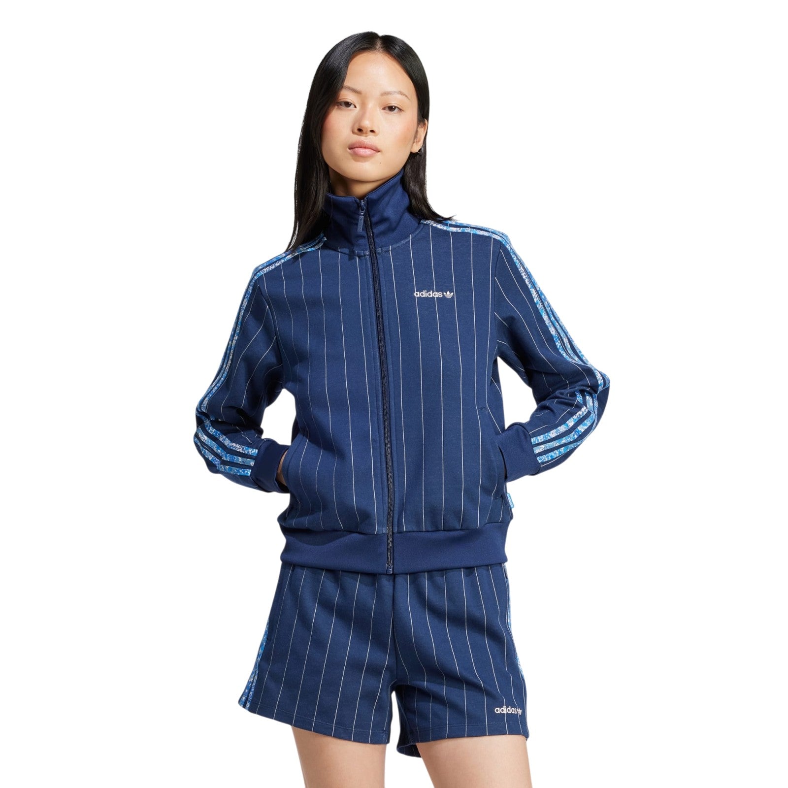 adidas Originals x Liberty London Tonal Blocked Track Top - Navy