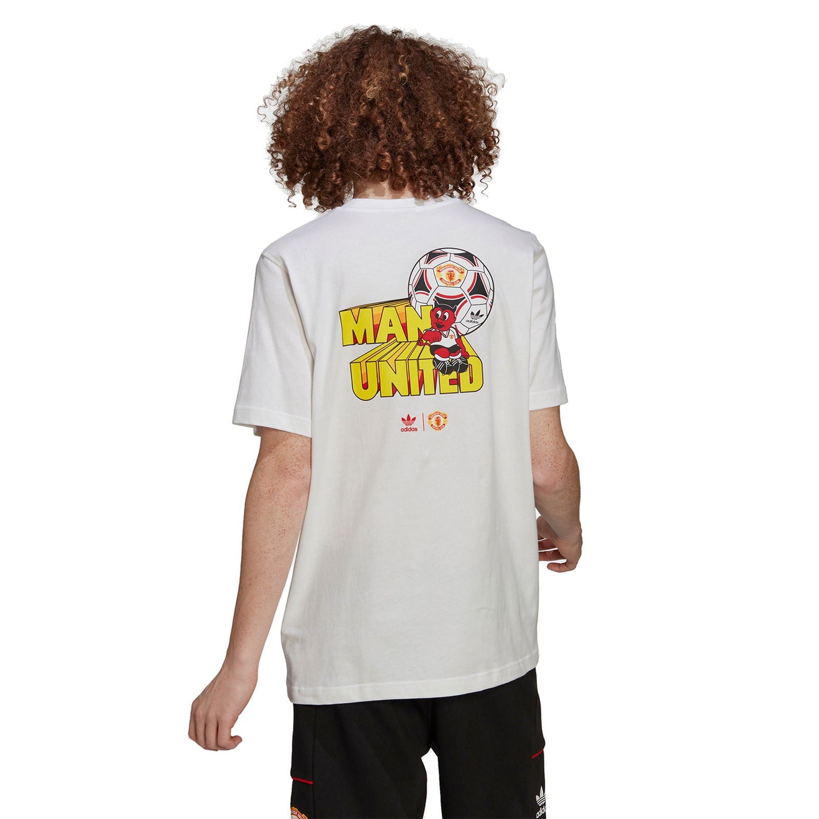 adidas Originals x Manchester United Retro 90s Graphic Tee - White - ViaductClothing - -