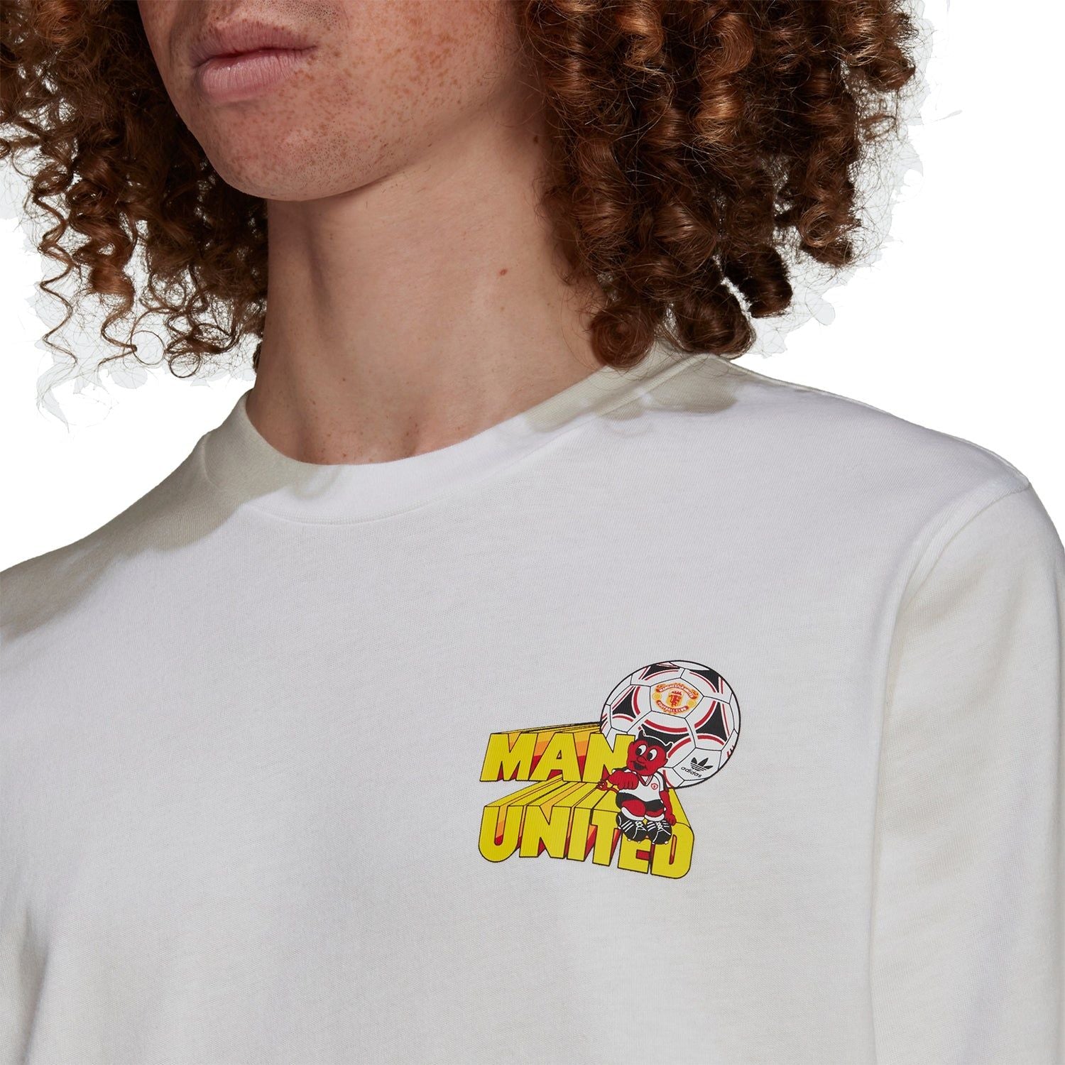 adidas Originals x Manchester United Retro 90s Graphic Tee - White - ViaductClothing - -
