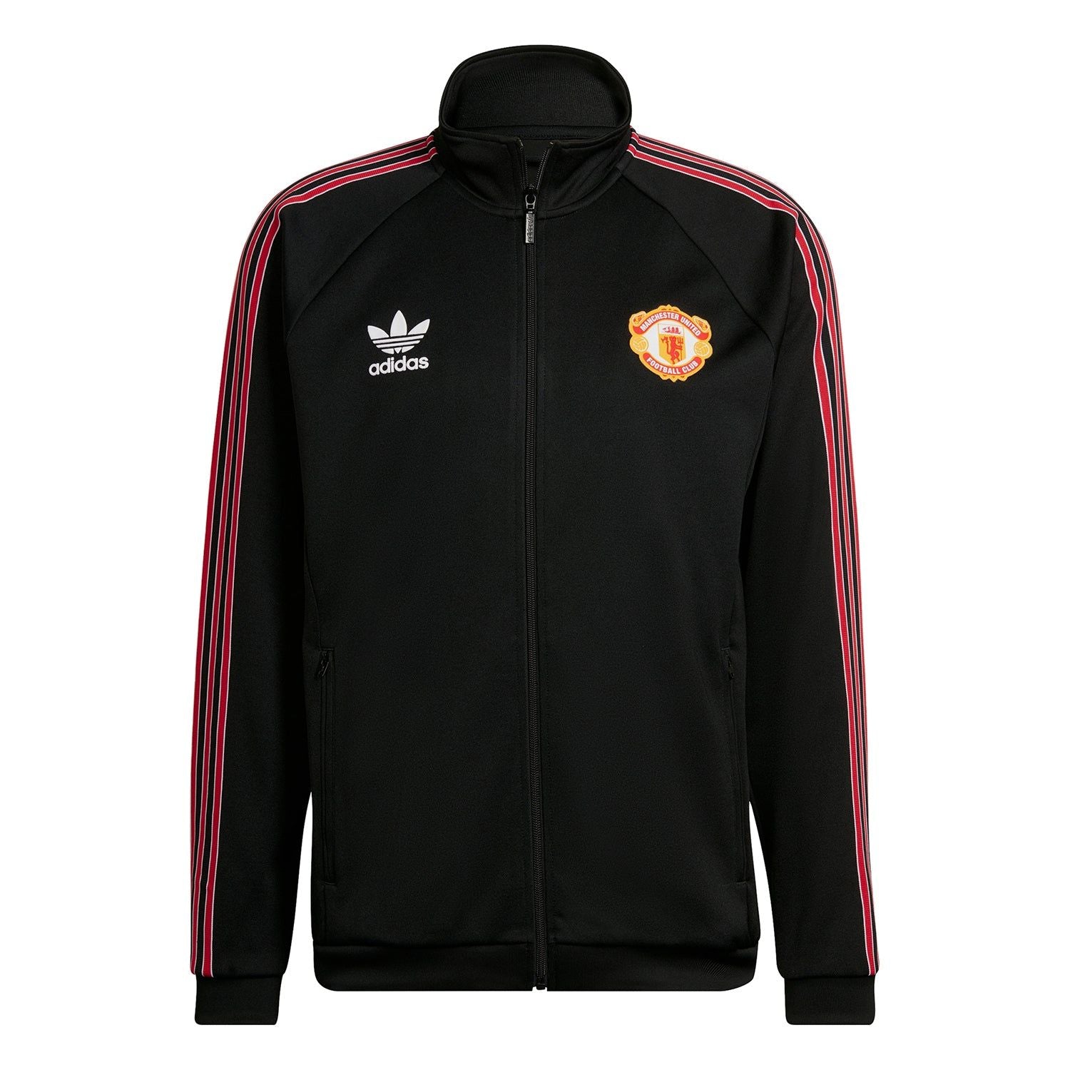 adidas Originals x Manchester United Retro 90s Track Top - Black - ViaductClothing - -
