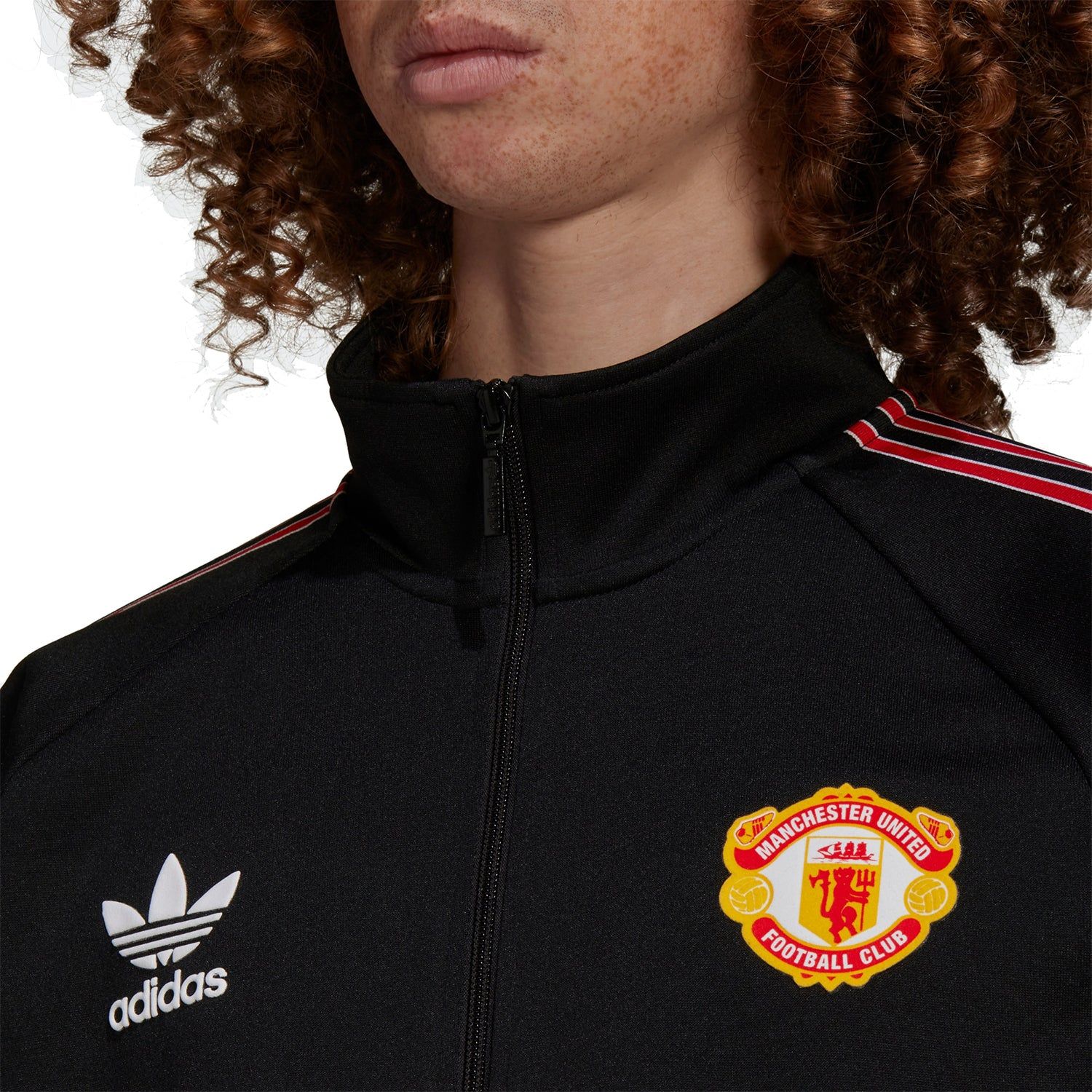 adidas Originals x Manchester United Retro 90s Track Top - Black - ViaductClothing - -