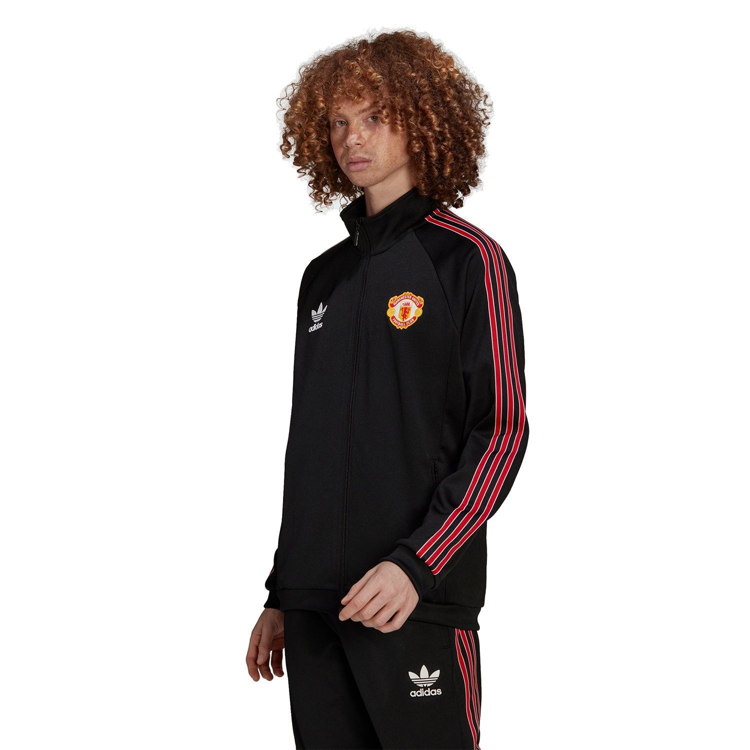 adidas Originals x Manchester United Retro 90s Track Top - Black - ViaductClothing - -