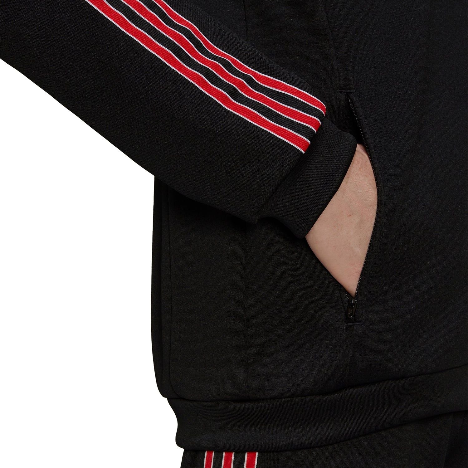 adidas Originals x Manchester United Retro 90s Track Top - Black - ViaductClothing - -