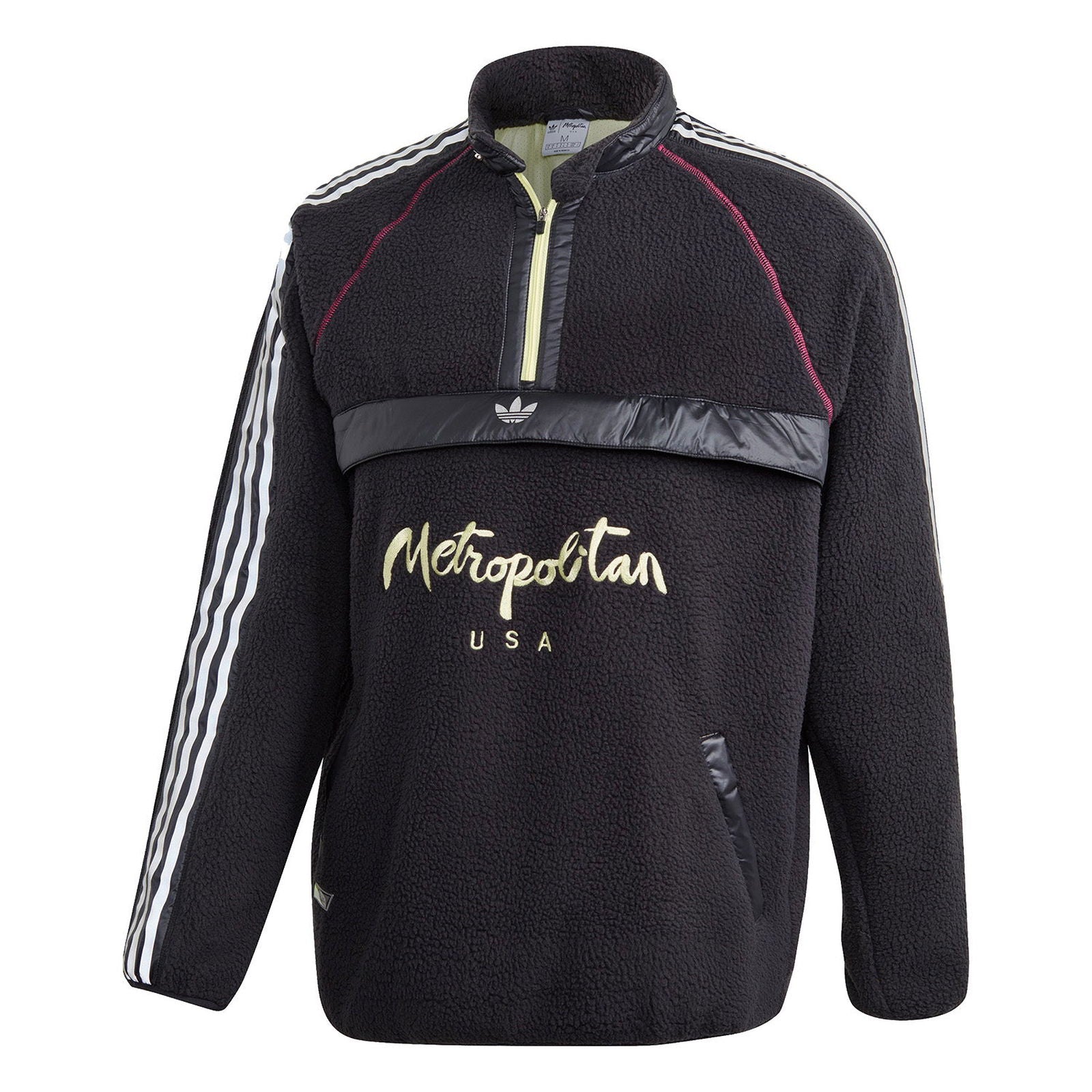adidas Originals x Metropolitan Quarter Zip Fleece - Black - ViaductClothing - -