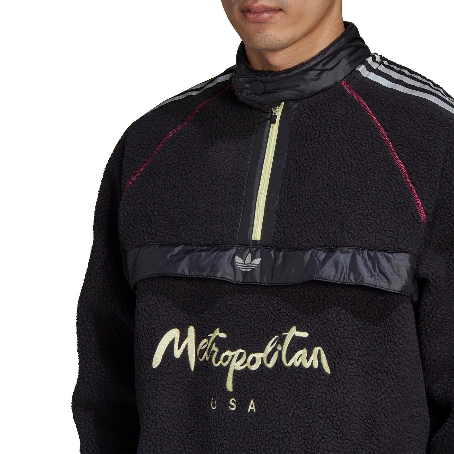 adidas Originals x Metropolitan Quarter Zip Fleece - Black - ViaductClothing - -
