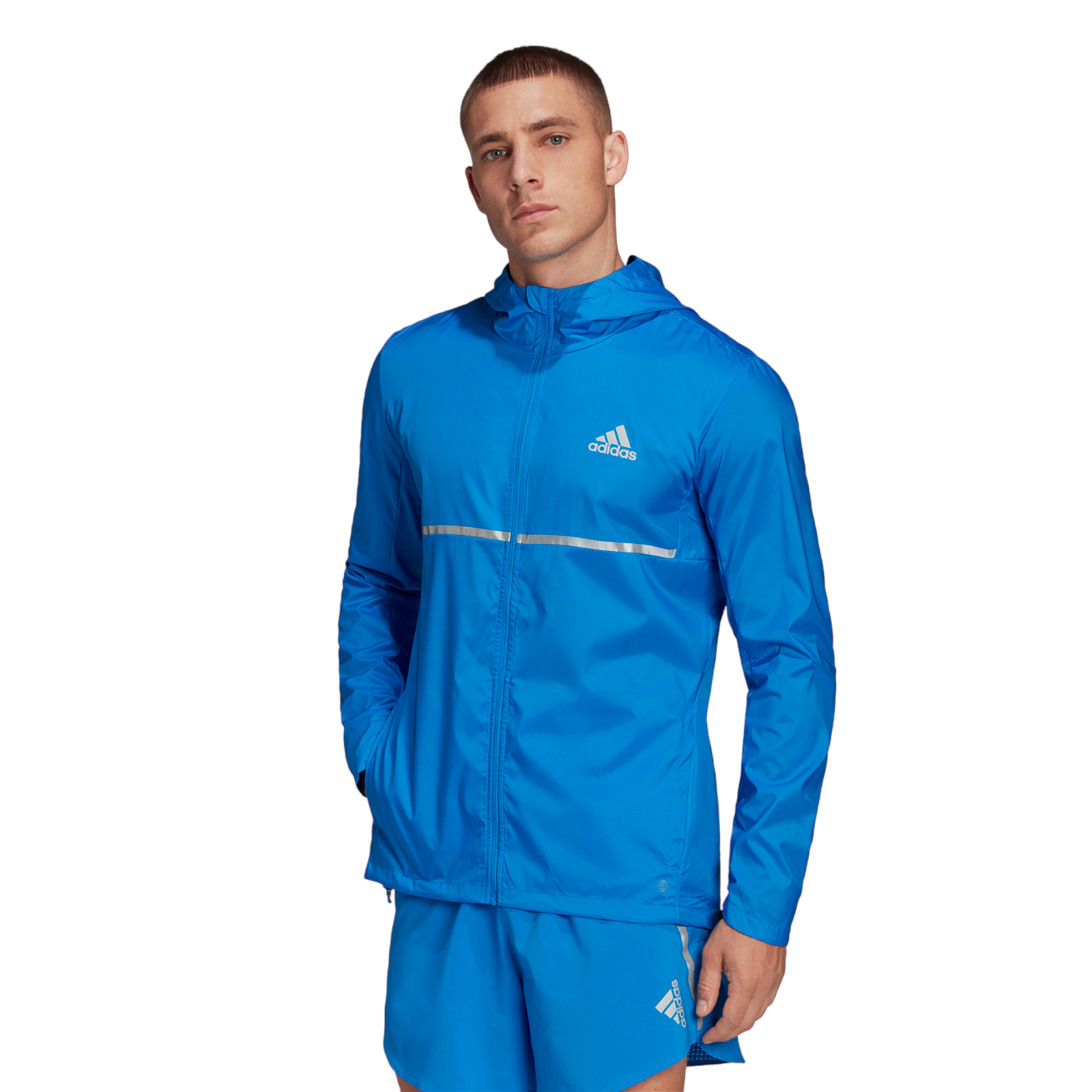 adidas Own The Run Full ZIp Running Jacket - Blue - ViaductClothing - -