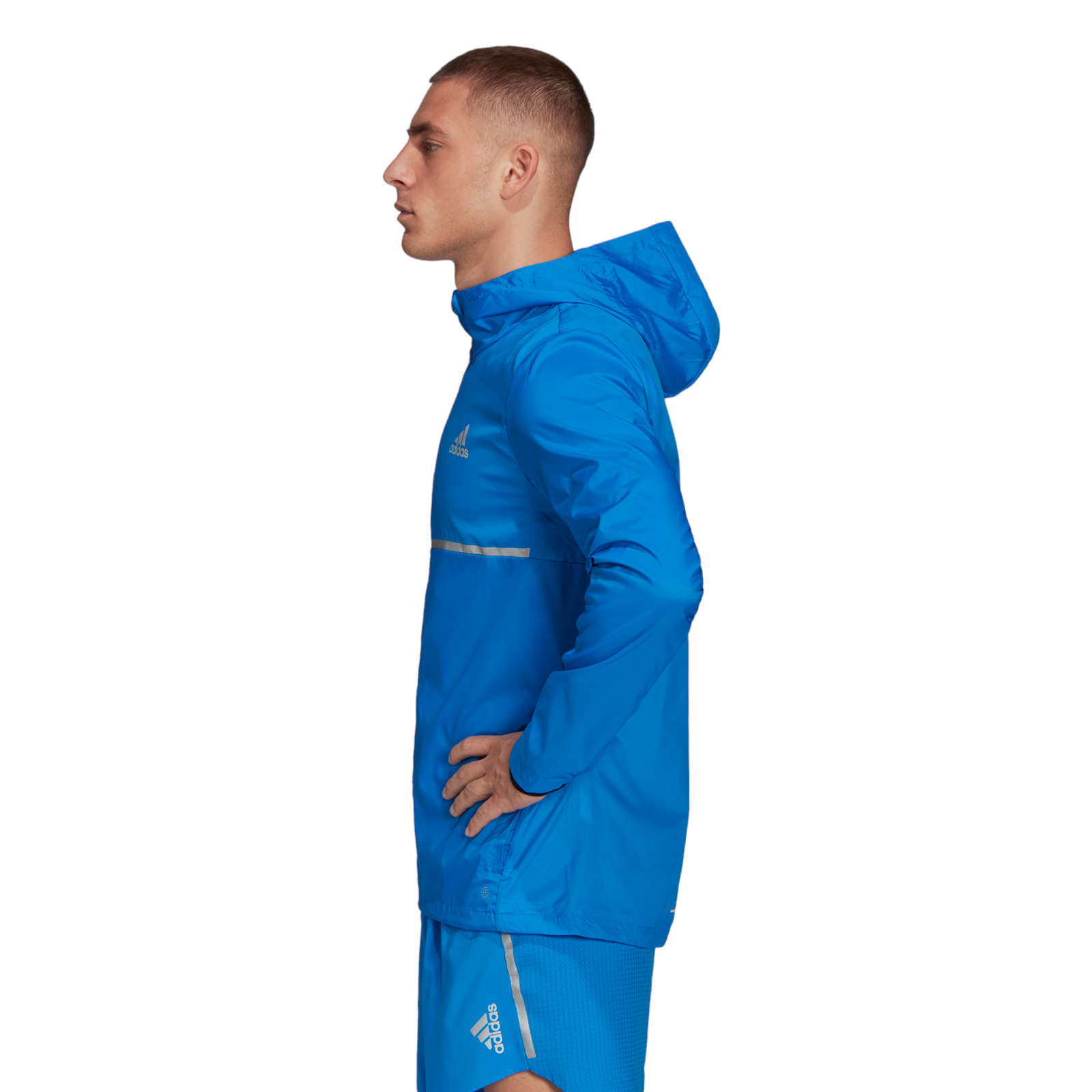 adidas Own The Run Full ZIp Running Jacket - Blue - ViaductClothing - -
