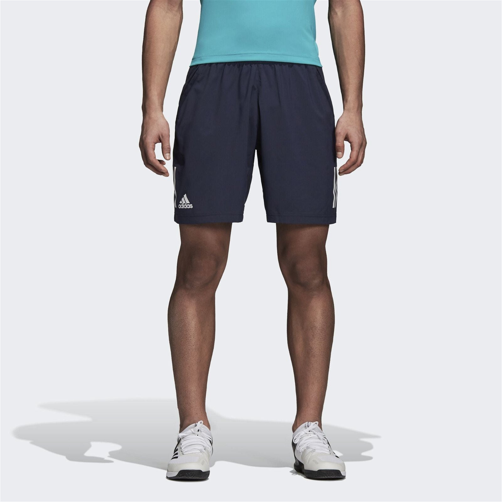 adidas Performance 3-Stripes Club Shorts - Navy - ViaductClothing - -