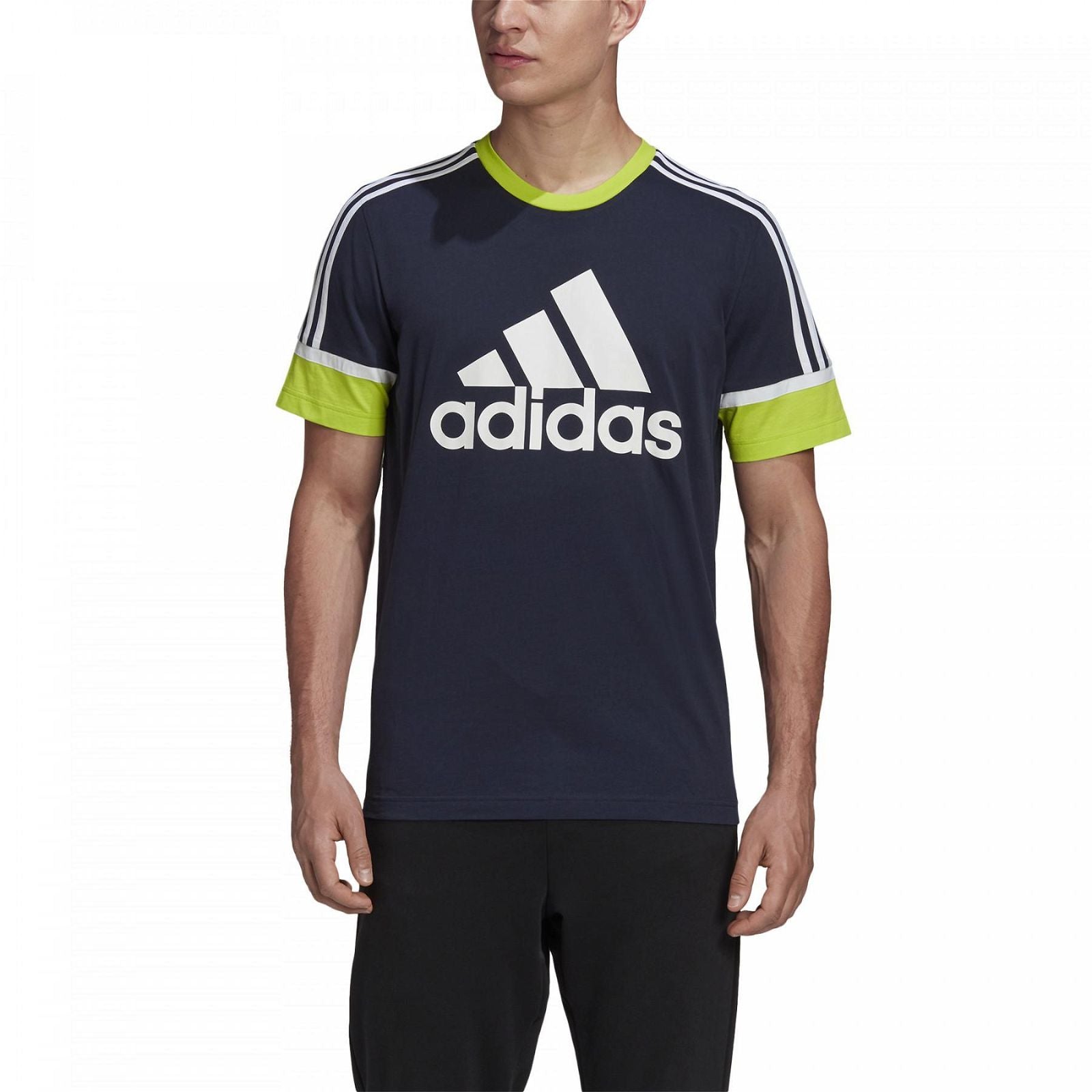 adidas Performance Linear Logo Tee - Navy - ViaductClothing - -